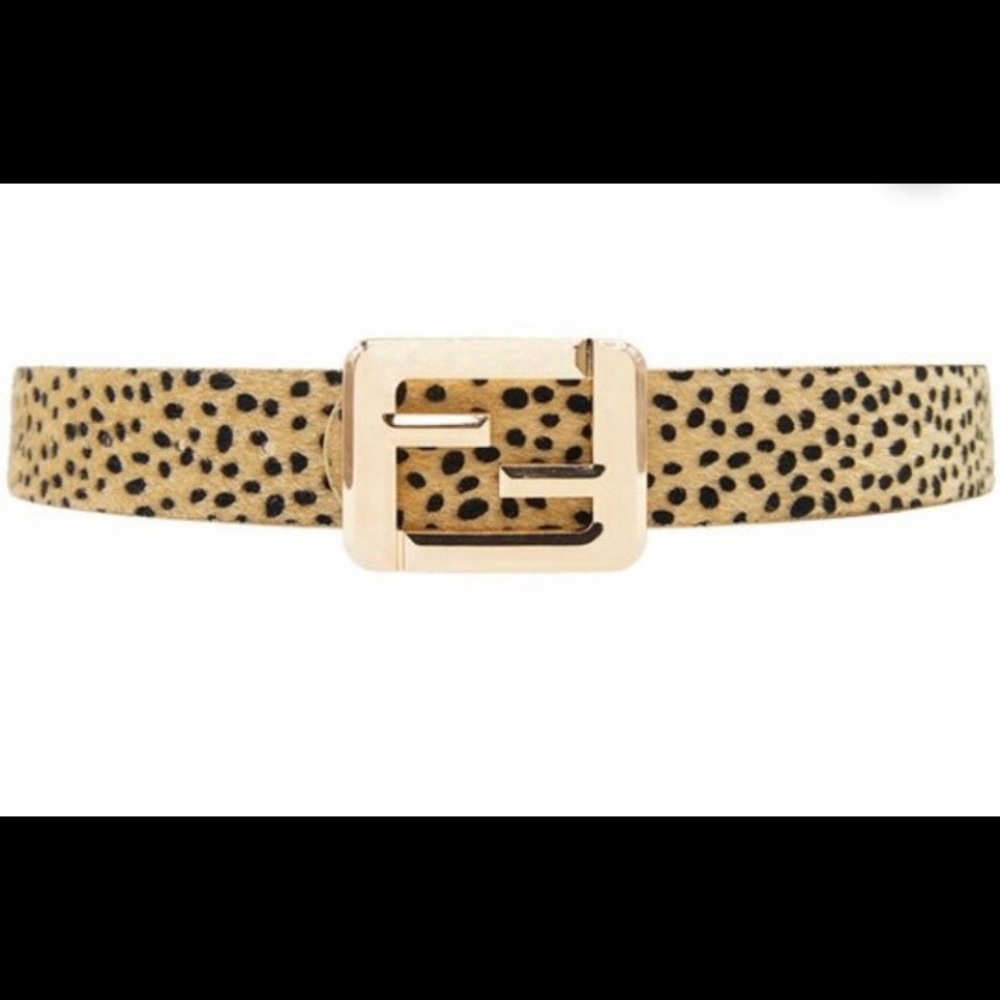 Cheetah Faux Fur Belt